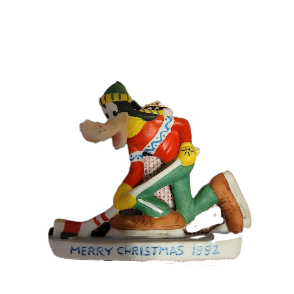 90's DISNEY GOOFEY Christmas Hockey Ornament, Mickey Mouse